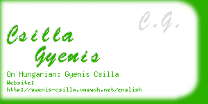 csilla gyenis business card